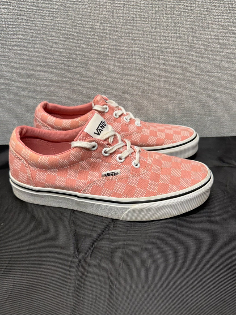 Vans Pink Checkerboard Low-Top Sneakers